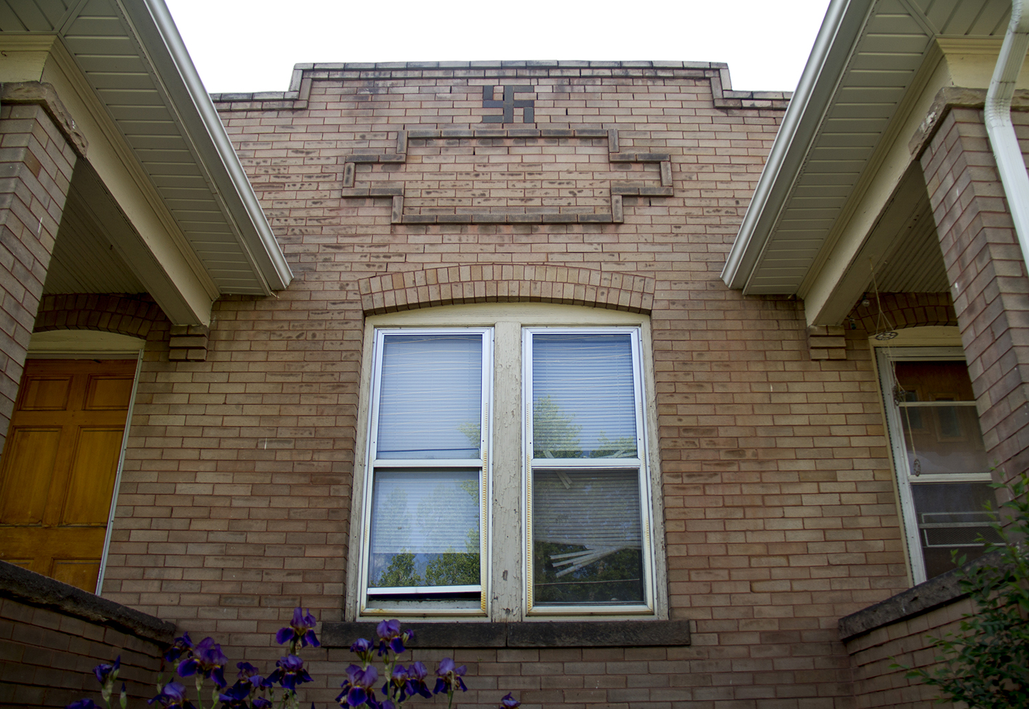 A pre-World War II home bears a soon-to-be taboo symbol. (Kevin J. Beaty/Denverite)
denver; denverite; colorado; kevinjbeaty; swastika; history; architecture; west highland; the highlands;