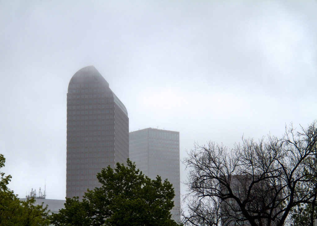 Cloudy skies in downtown Denver. (Kevin J. Beaty/Denverite)
rain; foggy; weather; clouds; denver; colorado; denverite; kevinjbeaty