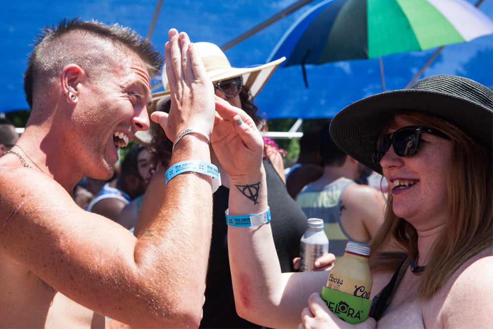 Not all was somber at Denver Pride 2016--attendees grooved to electronic music at Pride's Dance World. (Chloe Aiello/Denverite)