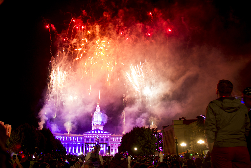 Fireworks on July 3, or Independence Day Eve. 2016. (Kevin J. Beaty/Denverite)