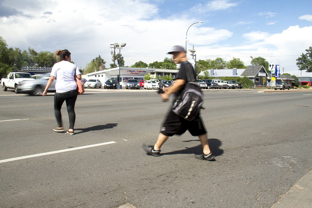 The intersection of Kendall and Colfax. (Kevin J. Beaty/Denverite)
kendall and colfax; dangerous intersections; denverite; denver; kevinjbeaty; colorado;