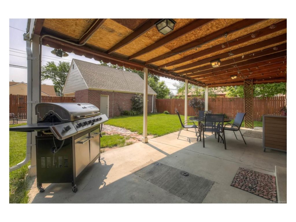 The back porch of 3740 Eudora Street. (Courtesy of Keller Williams DTC)