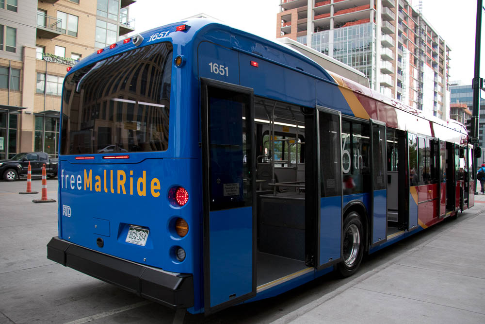 RTD commissioned new MallRide buses. (Chloe Aiello/Denverite)