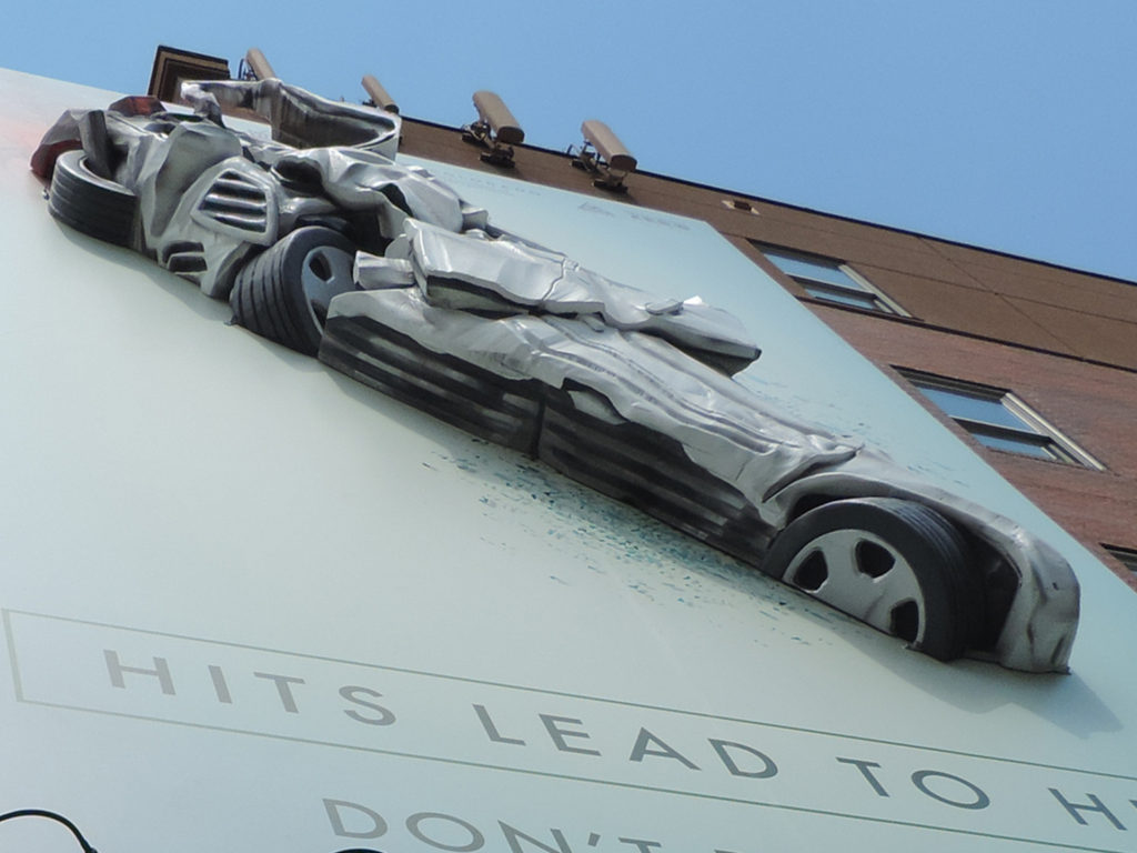 The giant car-joint hybrid billboard. (Courtesy of CDOT)