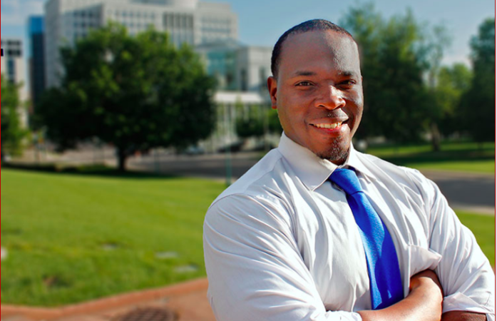 Aurora Public Schools board member Eric Nelson in a campaign photo. ( Photo by Nelson for Colorado )