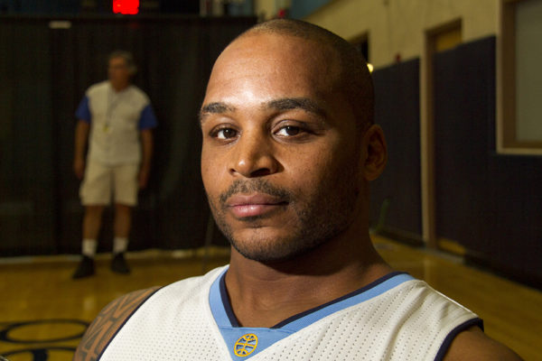 Point guard Jameer Nelson at the Denver Nuggets press day, Sept. 26, 2016. (Kevin J. Beaty/Denverite)
pepsi center; nuggets; basketball; sports; kevinjbeaty; denver; colorado; denverite;