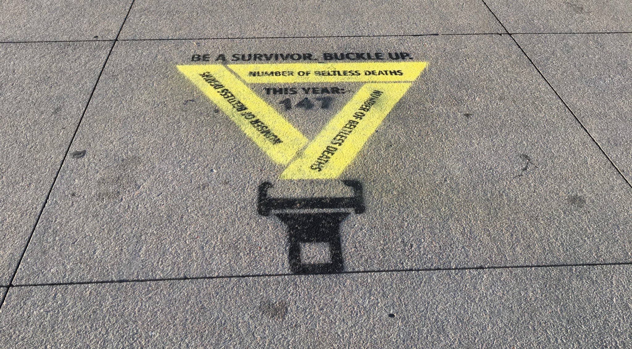 A message to buckle up. (Courtesy of CDOT)