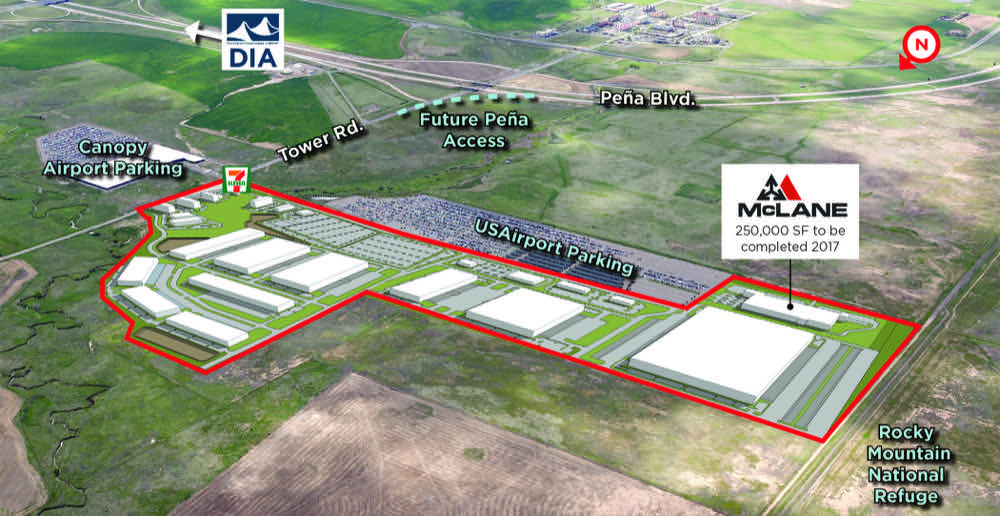 A rendering of the 250-acre Nexus at DIA industrial site. (Courtesy of The Schuck Corp.)