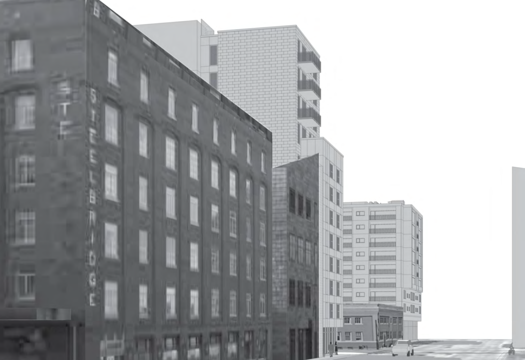Another view of the proposed microstudios at 15th Street and Wewatta. ( Lower Downtown Design Review Board)