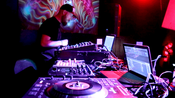 SonX AKA Michael Sonnefeldt spins tunes before Test Kitchen begins at Black Box, Feb. 8, 2017. (Kevin J. Beaty/Denverite)
black box; capitol hill; music; hip hop; rap; club; nightlife; test kitchen; kevinjbeaty; denver; denverite; colorado;