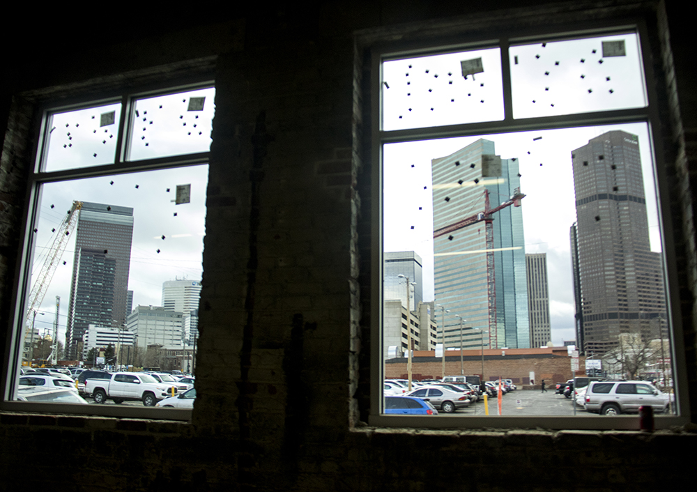 The view from 2200 California Street, under construction, Feb. 28, 2017.(Kevin J. Beaty/Denverite) denver; colorado; denverite; kevinjbeaty; construction; development; five points;