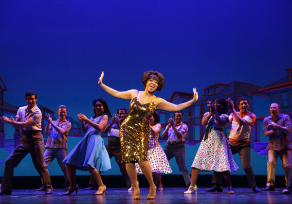 Judith Franklin as Martha Reeves and the cast of Motown the Musical. (Photo: Joan Marcus)