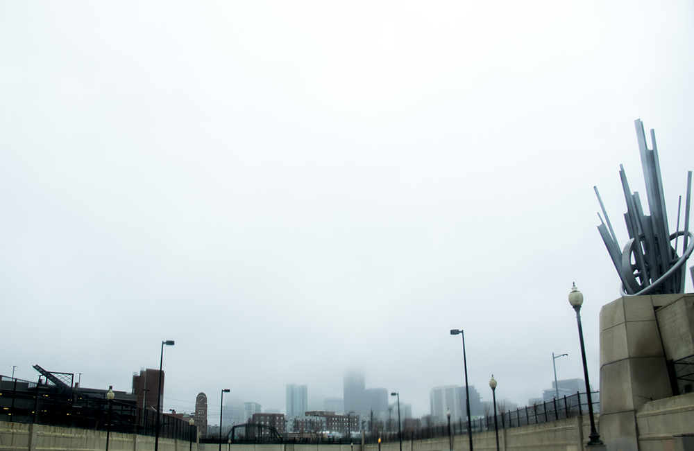 A foggy spring afternoon. (Kevin J. Beaty/Denverite)
denver; colorado; kevinjbeaty; denverite; cowx; weather; fog; dreary; rain; skyline; cityscape;