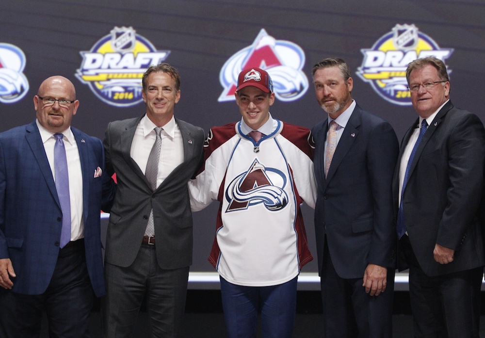 Tyson Jost makes his NHL debut tonight. (Timothy T. Ludwig/USA Today Sports)