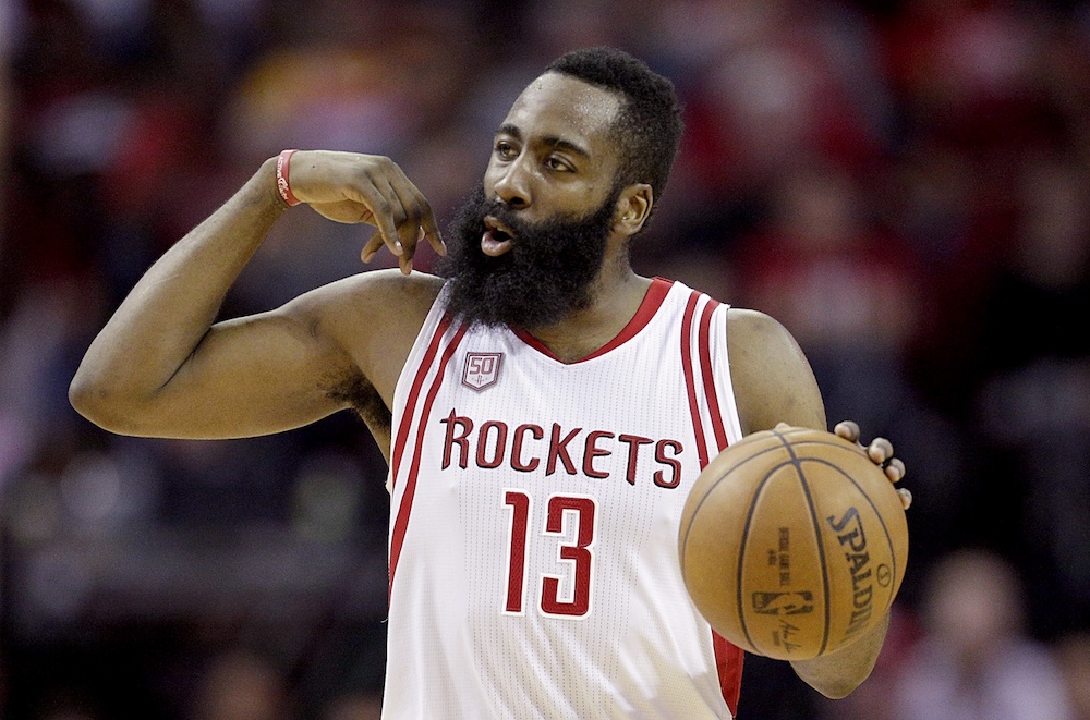 James Harden scored the game-winning bucket Monday night. (Thomas Shea/USA Today Sports)
