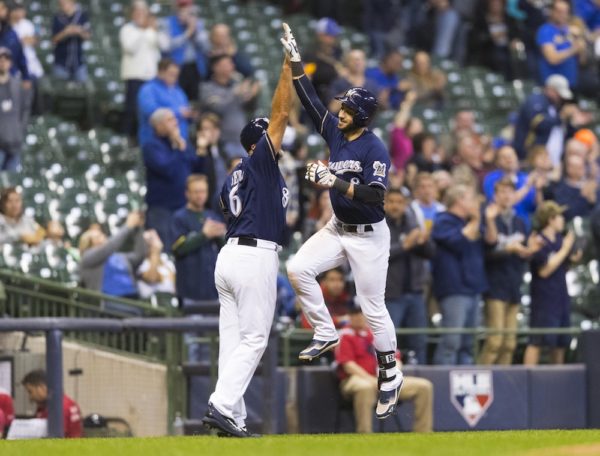 Ryan Braun and the Brewers got their first win of the season Wednesday. (Jeff Hanisch/USA Today Sports)