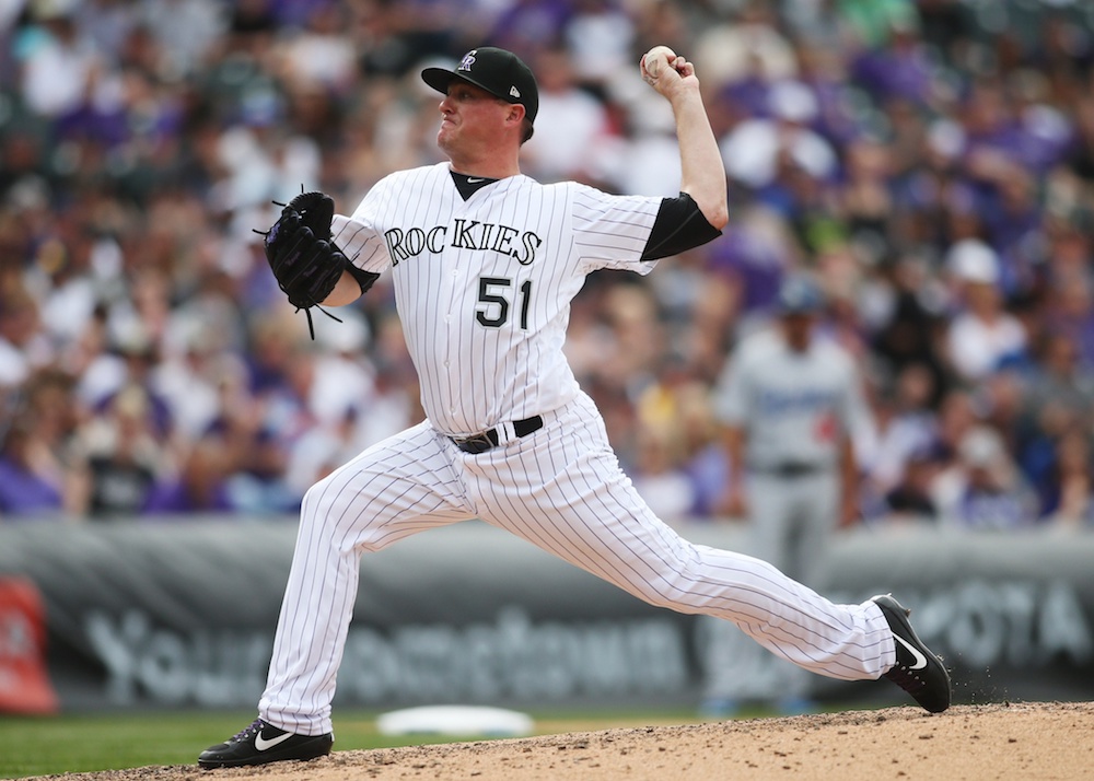Jake McGee and the Rockies' bullpen has looked great this season. Colorado's bats...have not. (Chris Humphreys/USA Today Sports)