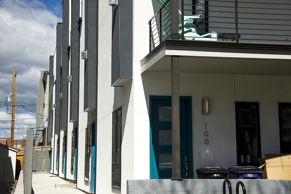 A new residential development on Irving Street in West Colfax. (Kevin J. Beaty/Denverite)