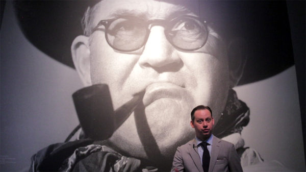 Curator and Denver Art Museum director Thomas Brent Smith in front of an image of director John Ford inside "The Western," May 25, 2017. (Kevin J. Beaty/Denverite)
denver art museum; the western; kevinjbeaty; denverite; denver; colorado;