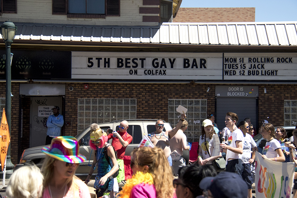 1up is giving themselves all the credit during the Denver PrideFest parade, June 18, 2017. (Kevin J. Beaty/Denverite)
pride; lgbtq; kevinjbeaty; denver; denverite; colorado; parade; colfax;