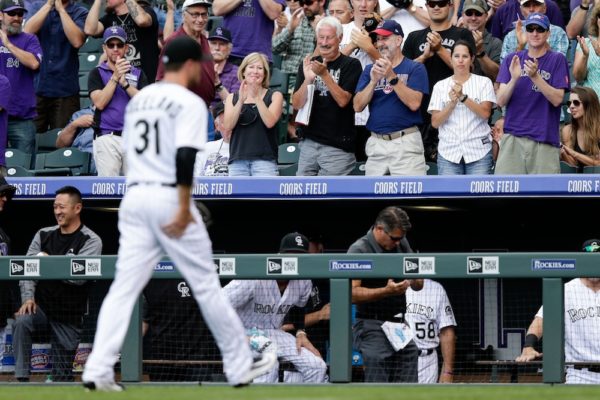 Kyle Freeland received a standing ovation as he walked off the field Wednesday. (Isaiah J. Downing/USA Today Sports)
