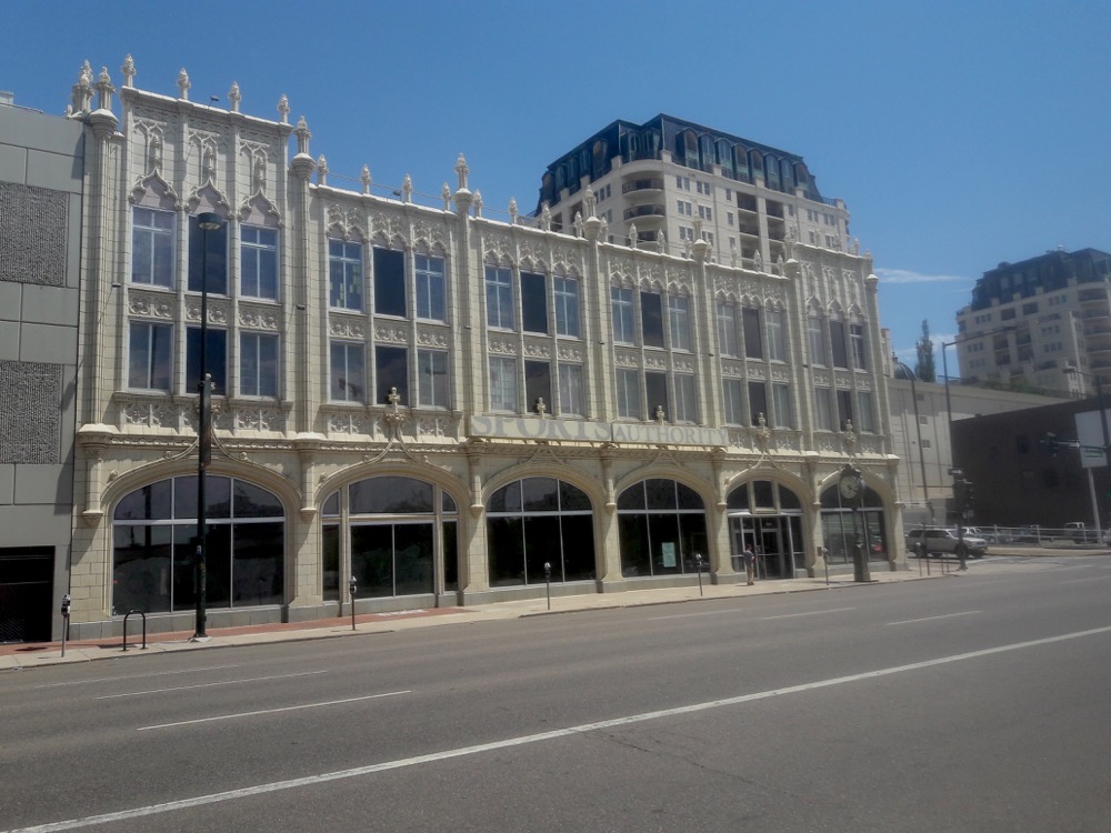 The Sports Castle isn't the only building on its Broadway block headed