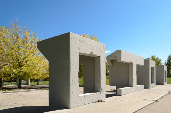 Detail of cement structures (Austin Cope/For Denverite) parks; park; Northside Park; Globeville; sal carpio