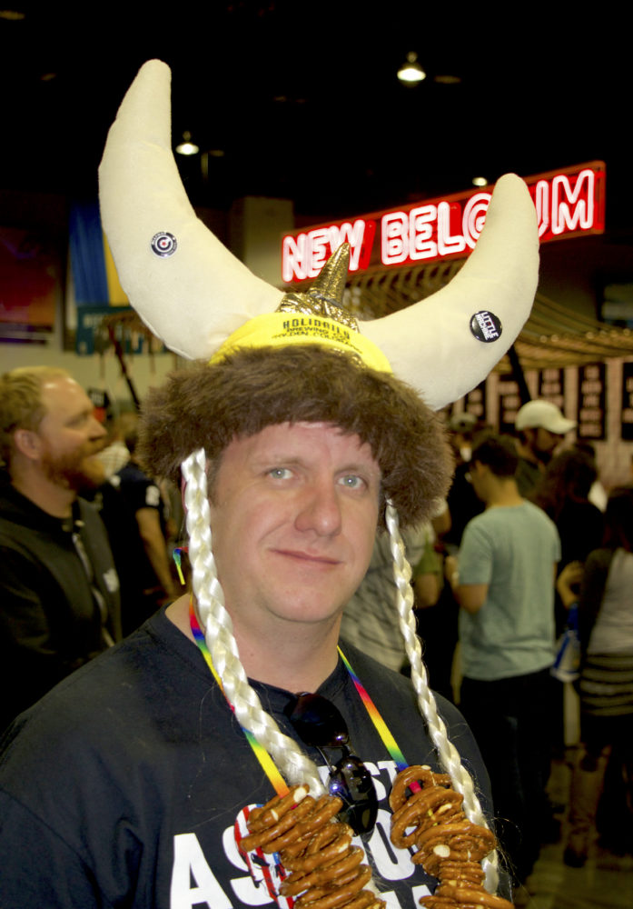Kevin Copland of Fairplay at the Great American Beer Festival on Thursday, Oct. 5, 2017. (Paul Karolyi for Denverite)