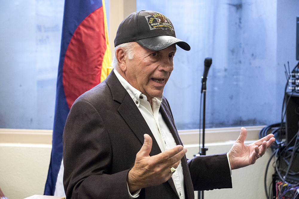 Tom Tancredo announces his run for Colorado governor, Nov. 1, 2017. (Kevin J. Beaty/Denverite)
tom tancredo; election; Independence Institute; denver; colorado; denverite; kevinjbeaty;