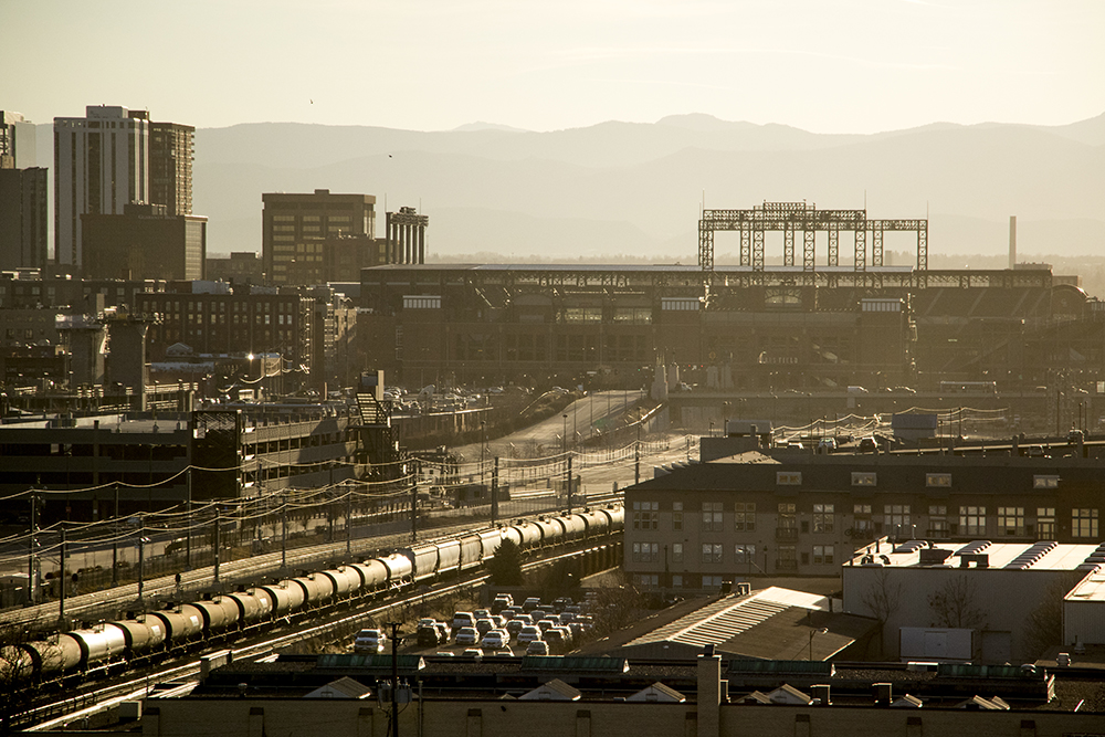 The view from the Source Hotel on Brighton Boulevard, Dec. 12, 2017. (Kevin J. Beaty/Denverite)
rino; five points; brighton boulevard; the source; development; construction; kevinjbeaty; denver; denverite; colorado; skyline; cityscape;