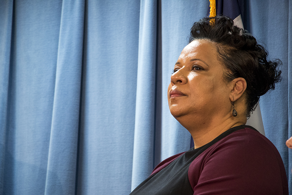 Stephanie O’Malley, former executive director of Denver's Department of Public Safety, Feb. 5, 2018. (Kevin J. Beaty/Denverite)
denver; colorado; denverite; kevinjbeaty; department of public safety; copolitics;