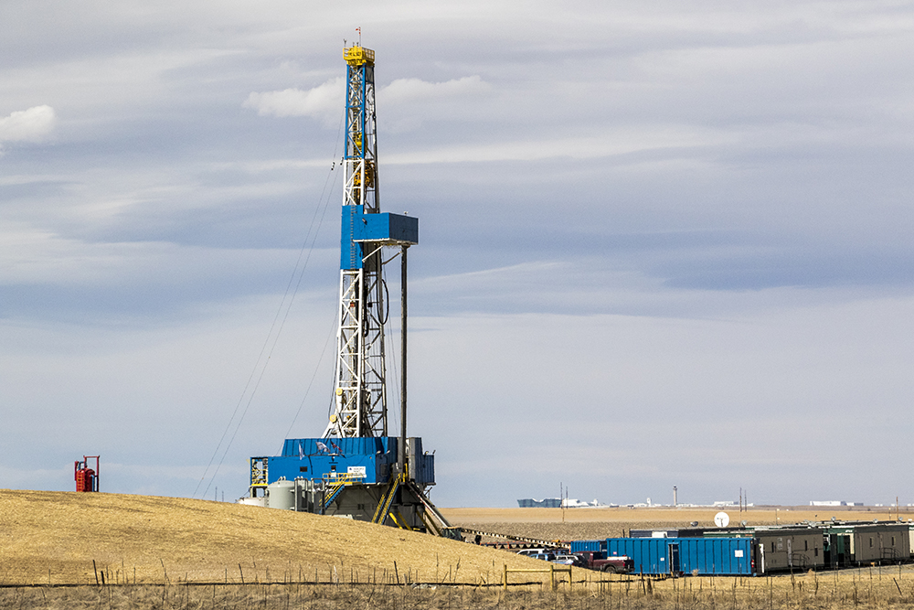 An oil and gas operation, March 9, 2018. (Kevin J. Beaty/Denverite)