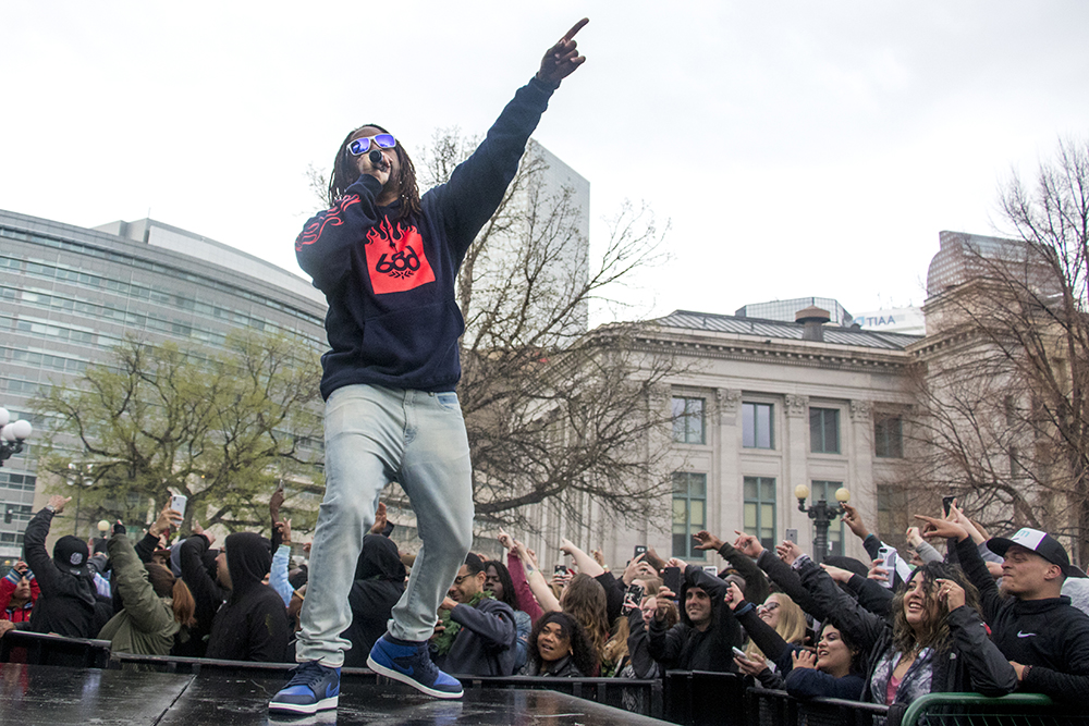 Lil Jon performs at Denver's 2018 Mile High 420 Festival, April 20, 2018. (Kevin J. Beaty/Denverite)
420; stoner; denver; denverite; colorado; kevinjbeaty;