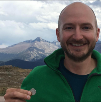 A photograph of Brian Perri taken during a previous visit to Rocky Mountain National Park.