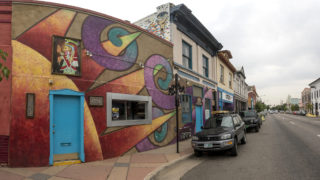 The CHAC Gallery's former home by 8th Avenue on Santa Fe Drive, Aug. 1, 2018. (Kevin J. Beaty/Denverite)