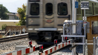 RTD tests trains on the soon-to-open G Line in Arvada, Sept. 4, 2018. (Kevin J. Beaty/Denverite)