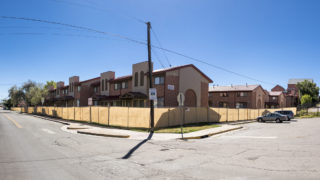 Public housing run by Denver Housing Authority that's been vacated and set for redevelopment in Sun Valley, Sept. 12, 2018. (Kevin J. Beaty/Denverite)