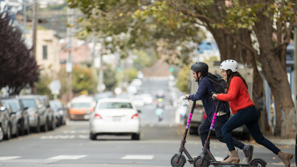 Lyft scooters. (Courtesy of Lyft)