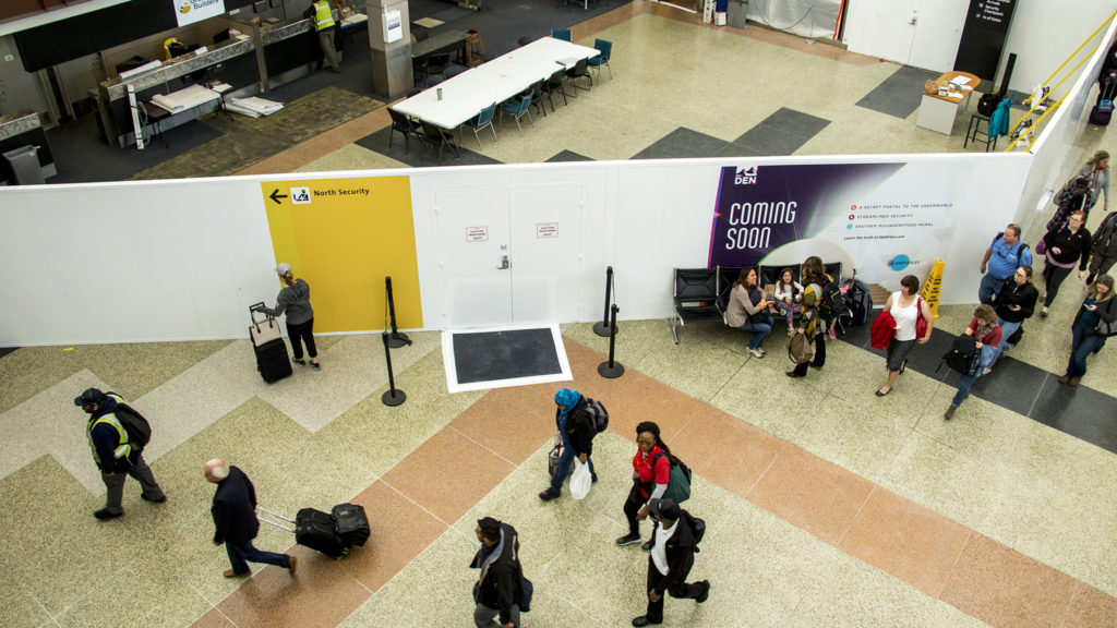 Construction work at Denver International Airport, Oct. 23, 2018. (Kevin J. Beaty/Denverite)