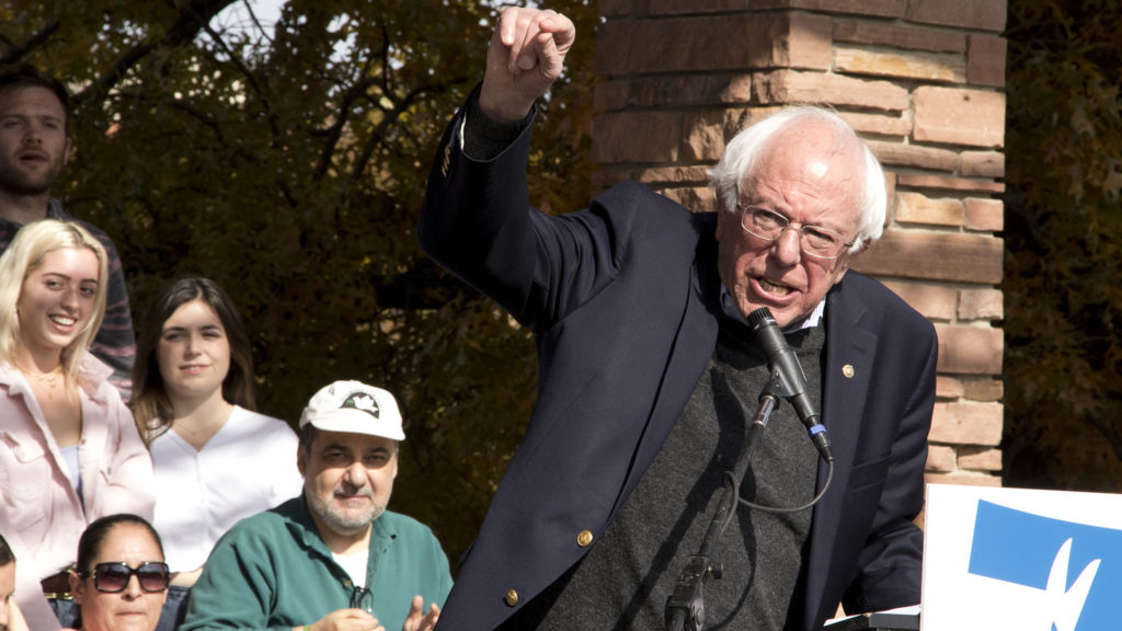 Bernie Sanders visits the CU Boulder campus, Oct. 24, 2018. (Kevin J. Beaty/Denverite)