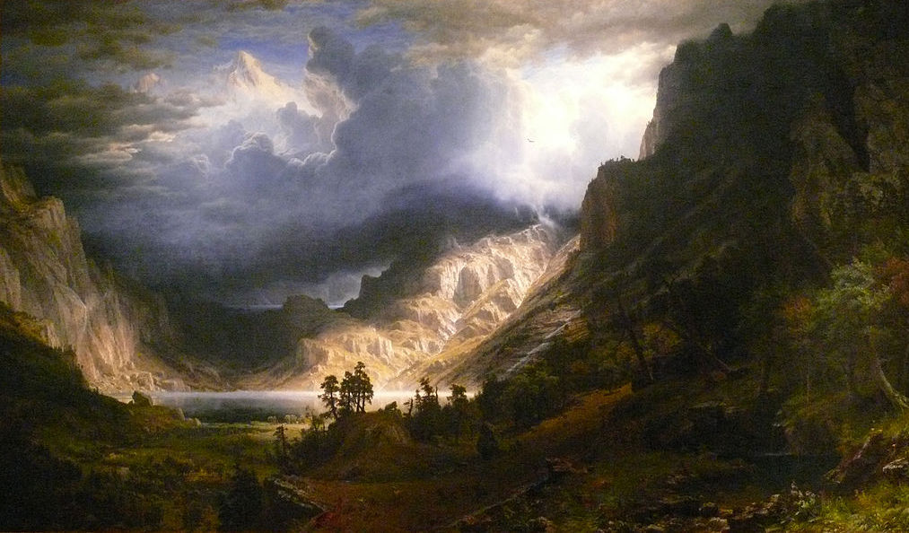 "A Storm in the Rocky Mountains, Mt. Rosalie," by Albert Bierstadt, depicts what's now known as Mount Evans. (Wikimedia Commons)