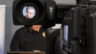 Denver Police Chief Paul Pazen addresses the press about a recent shooting downtown, Nov. 20, 2018. (Kevin J. Beaty/Denverite)