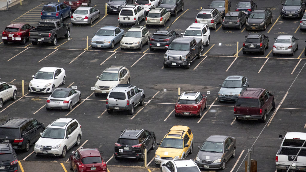 A parking lot, Nov. 27, 2018. (Kevin J. Beaty/Denverite)