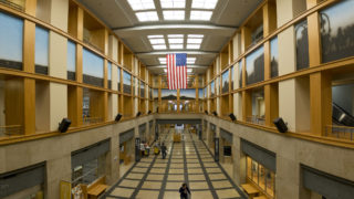 Inside the Denver Public Library's main branch downtown, Dec. 12, 2018. (Kevin J. Beaty/Denverite)