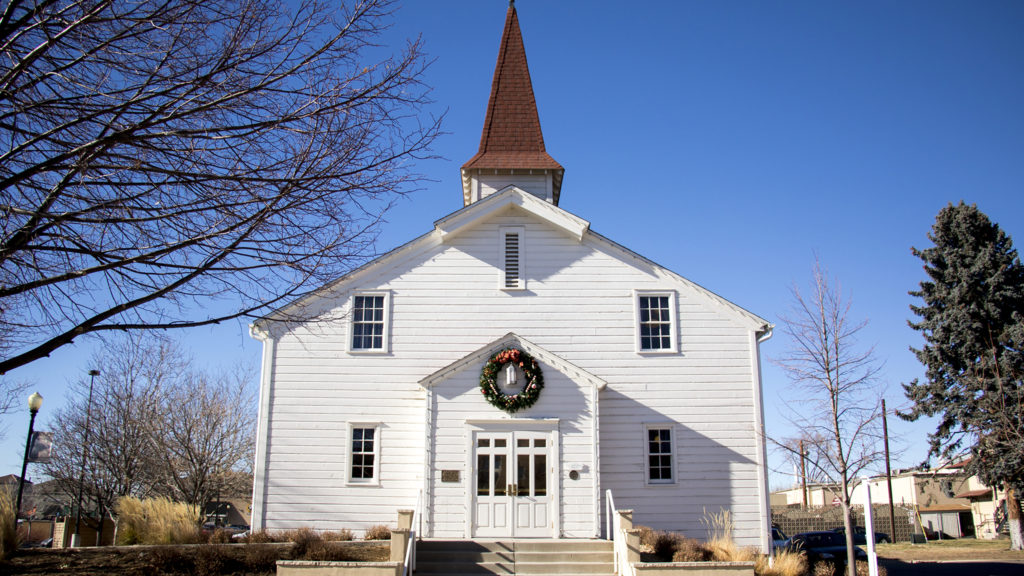 The historic Eisenhower Chapel in Lowry, Dec. 13, 2018. (Kevin J. Beaty/Denverite)
