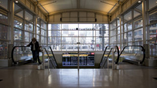 Chestnut Pavilion, the bus shelter at Union Station, Dec. 13, 2018. (Kevin J. Beaty/Denverite)