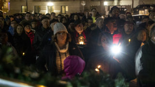 Colorado Coalition for the Homeless holds a vigil for the 233 people who died this year while experiencing homelessness on Denver streets. Dec. 22, 2018.