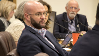 Councilman Jolon Clark listens during a Safety, Housing, Education, & Homelessness Committee meeting discussing expanded powers for the Office of the Independent Monitor, Jan. 16, 2019.
