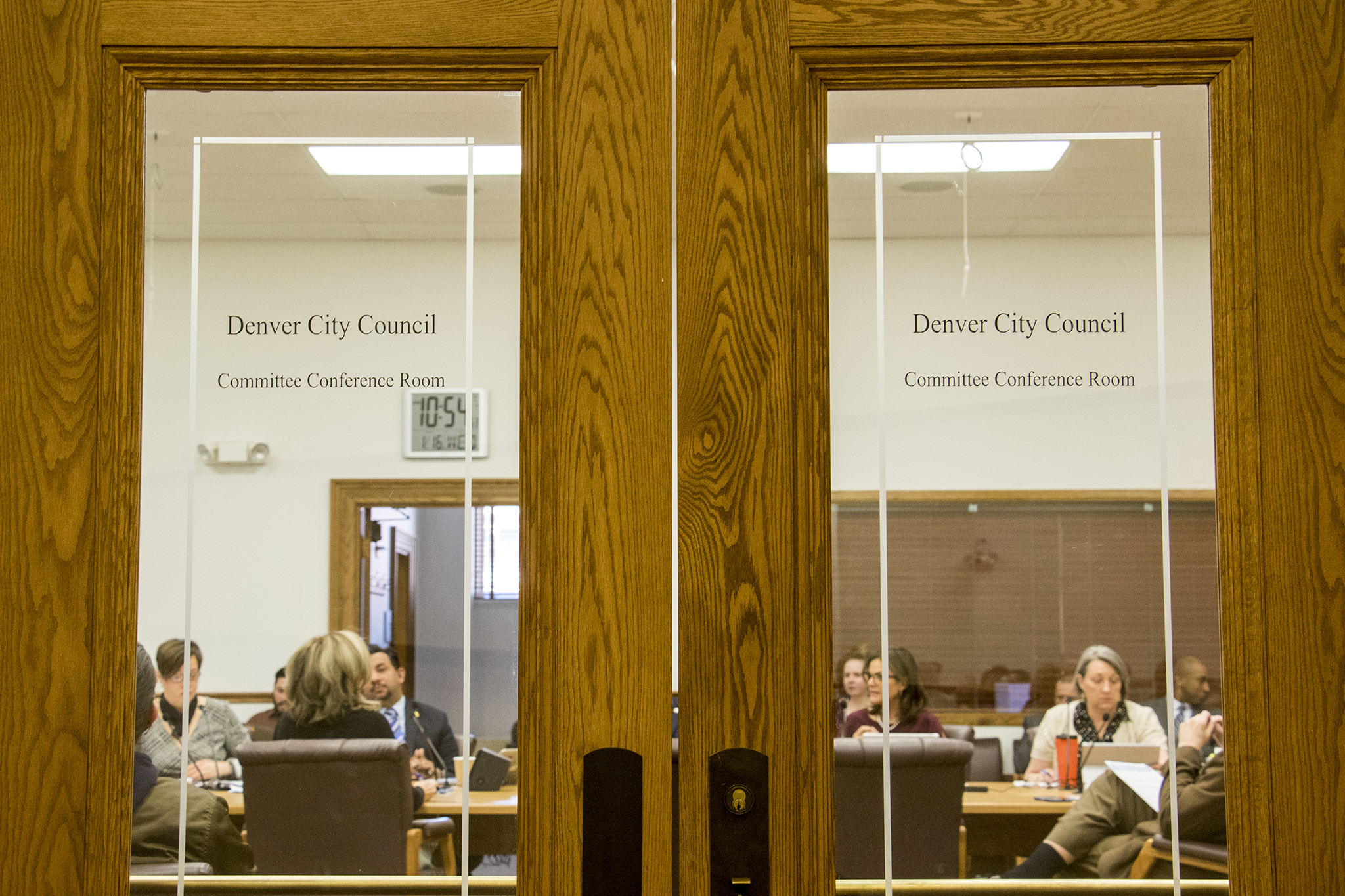 Denver City Council's Safety, Housing, Education, & Homelessness Committee meets to discuss expanded powers for the Office of the Independent Monitor, Jan. 16, 2019. (Kevin J. Beaty/Denverite)