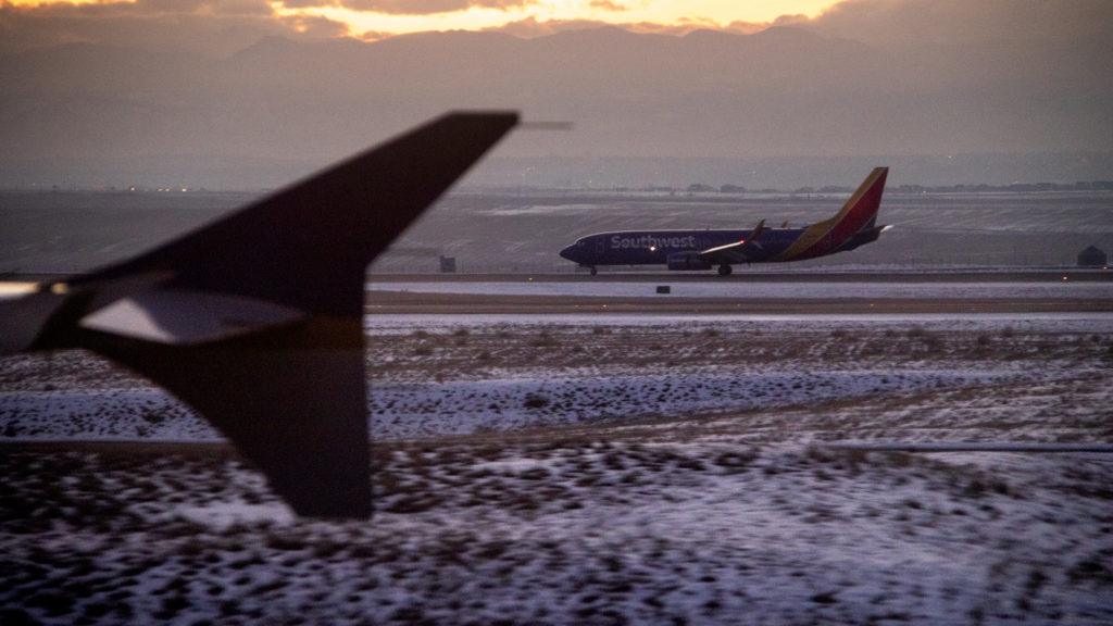Planes on the tarmac at Denver International Airport, Feb. 25, 2019. (Courtesy: Kevin J. Beaty)